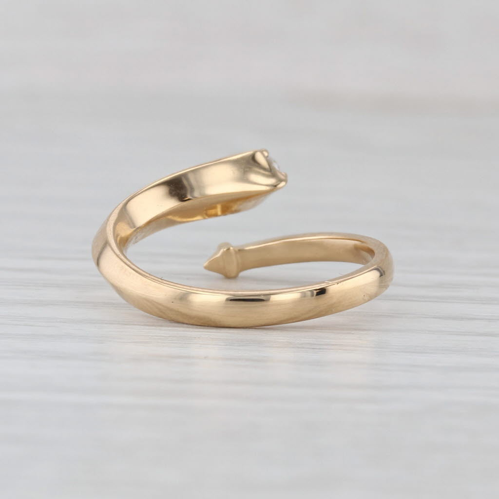 New Forevermark Diamond Bypass Ring 18k Yellow Gold Size 6.5 Adjustable