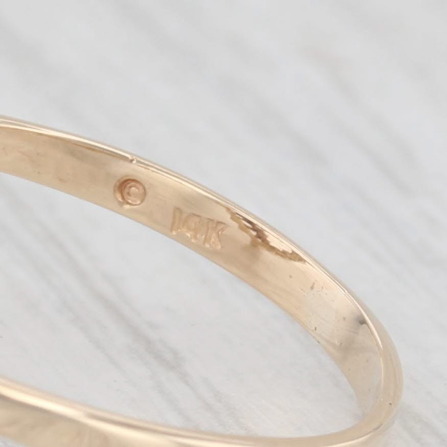 Light Gray 0.40ctw Diamond Open Heart Ring 14k Yellow Gold Size 9.25