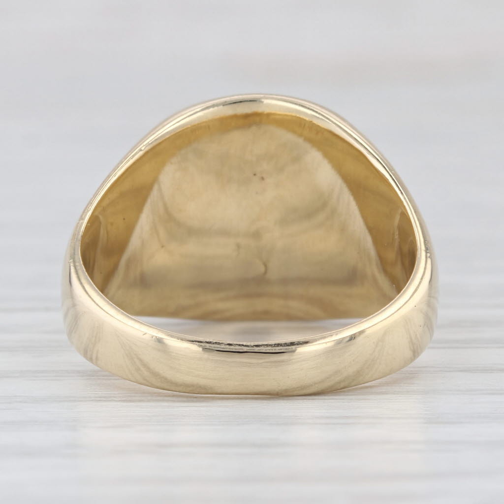 US Navy Signet Ring 10k Yellow White Gold Size 8-8.25 Vintage Military