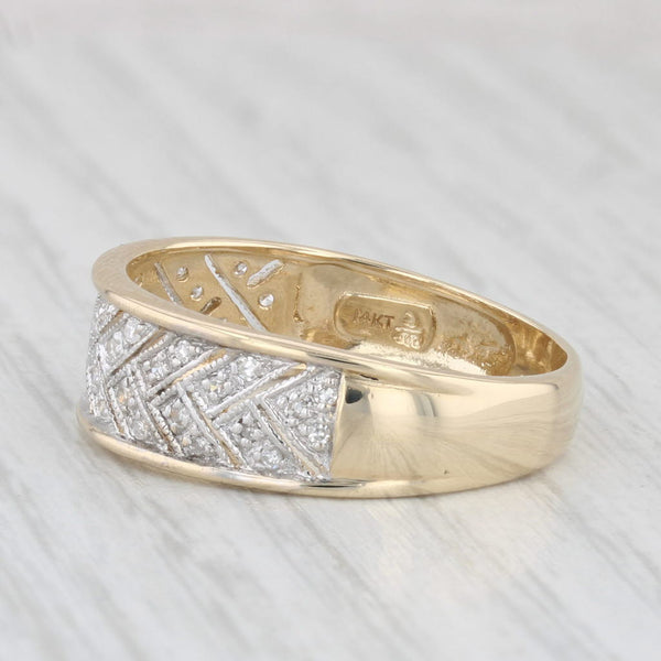 010ctw Diamond Ring 14k Yellow Gold Size 9.5 Wedding Band