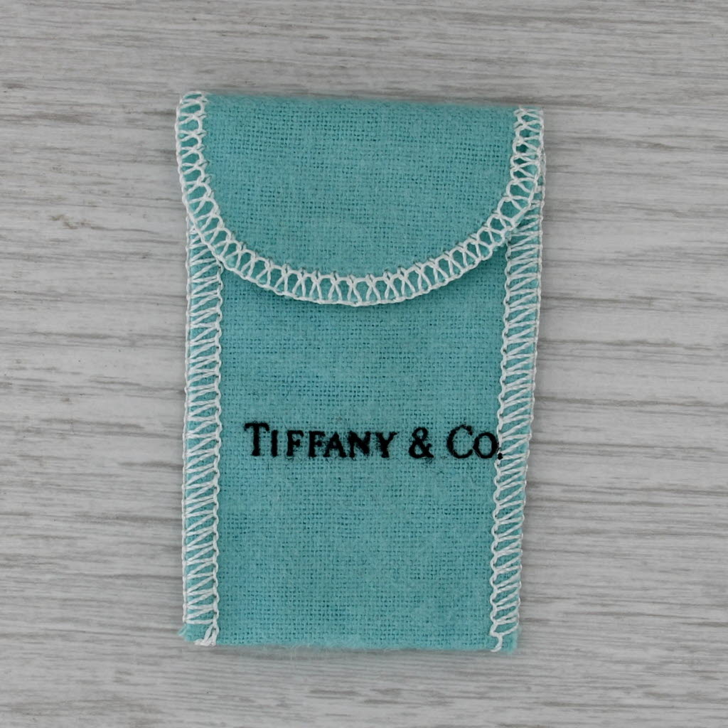 Tiffany & Co Golf Club Tie Bar Sterling Silver Cultured Pearl Box & Pouch