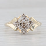 0.20ctw Diamond Cluster Ring 10k Yellow Gold Size 8.5 Engagement