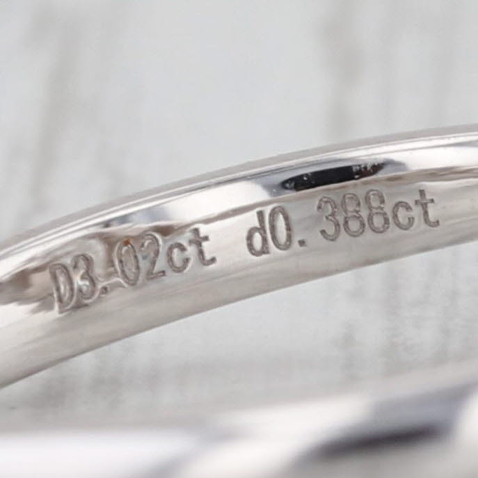 New IGI 3.41ctw Oval Lab Grown Diamond Engagement Ring 14k White Gold Size 6.5