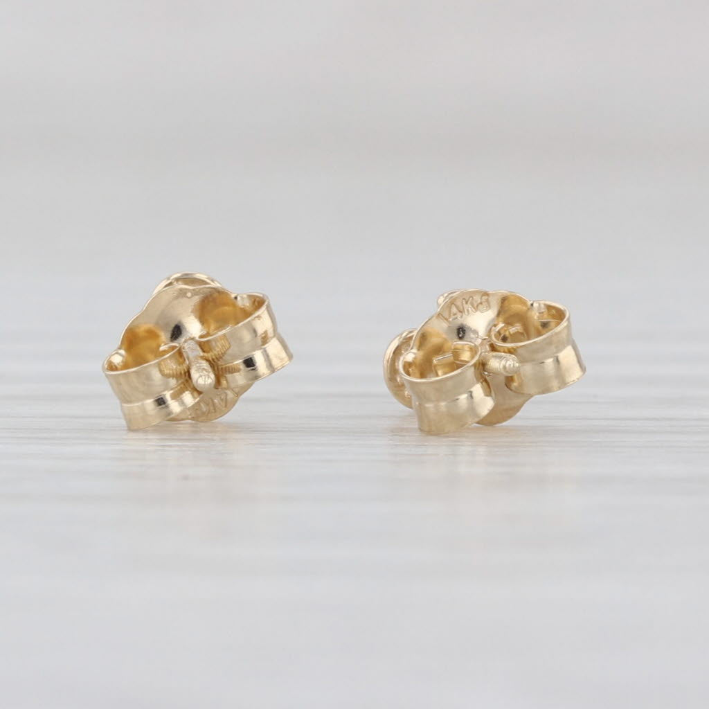 Letter Initial S Stud Earrings 14k Yellow Gold Pierced Studs