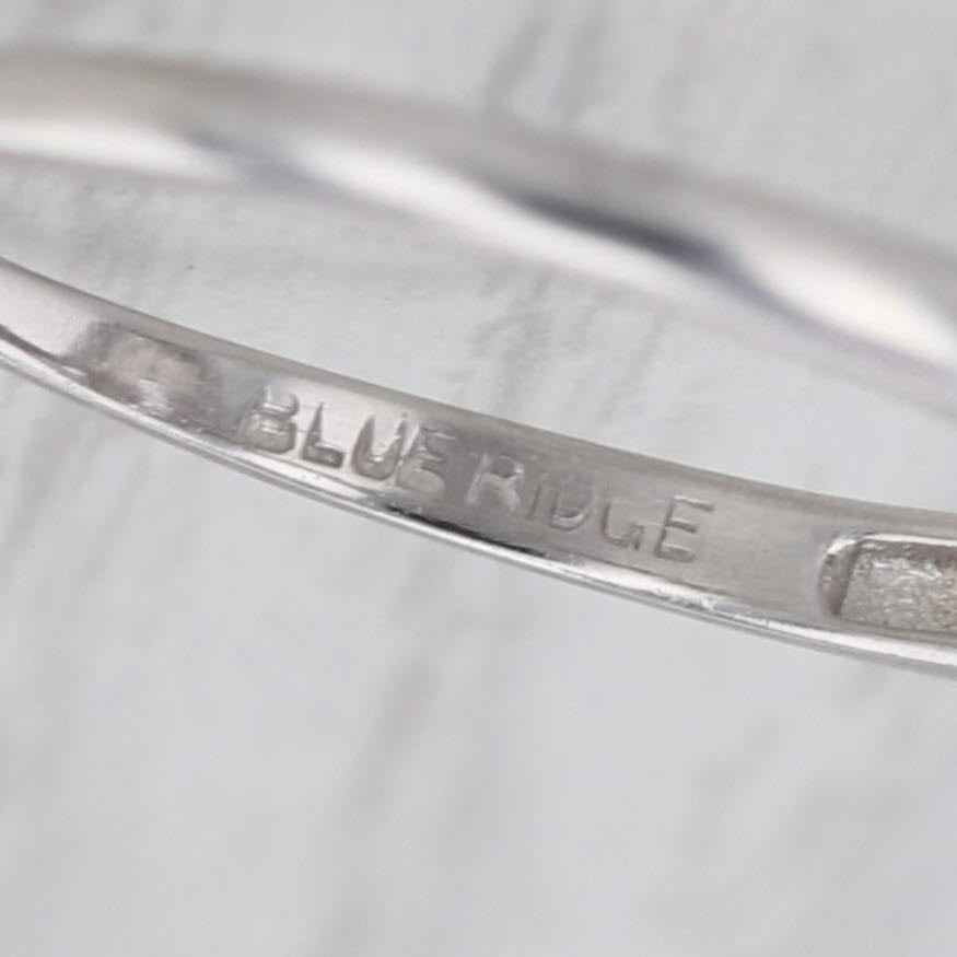 Vintage Diamond Ring 14k White Gold Size 7.5 Blue Ridge