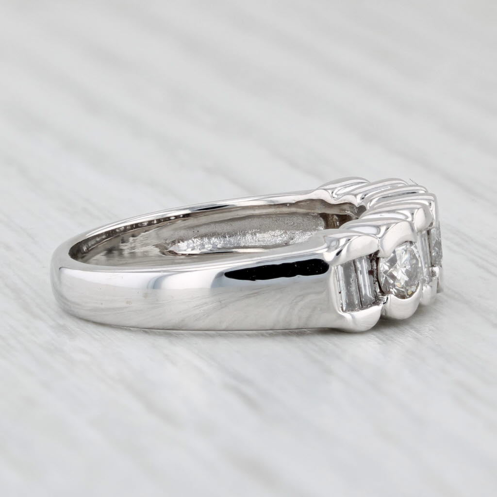 Light Gray 1ctw Diamond Ring 14k White Gold Wedding Anniversary Band Size 7
