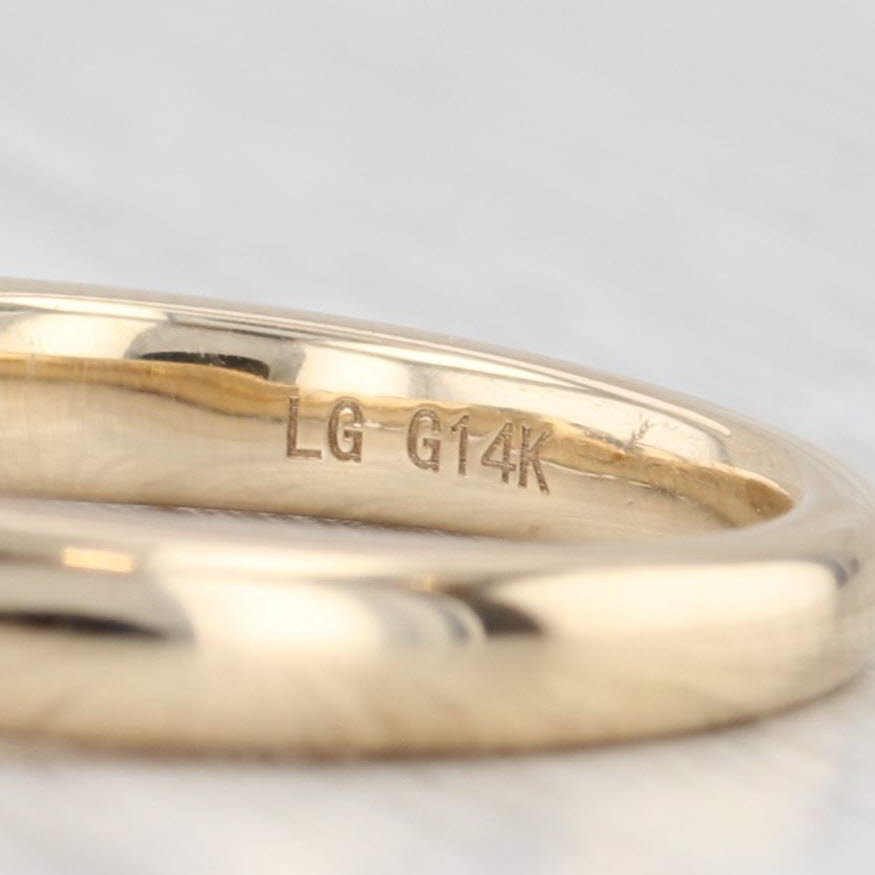 Light Gray New 1.34ctw Lab Grown Diamond Wedding Band 14k Yellow Gold Sz 6.5 Stackable Ring