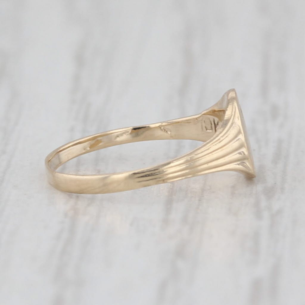 Vintage Initial P Signet Ring 10k Yellow Gold Size 1 Baby
