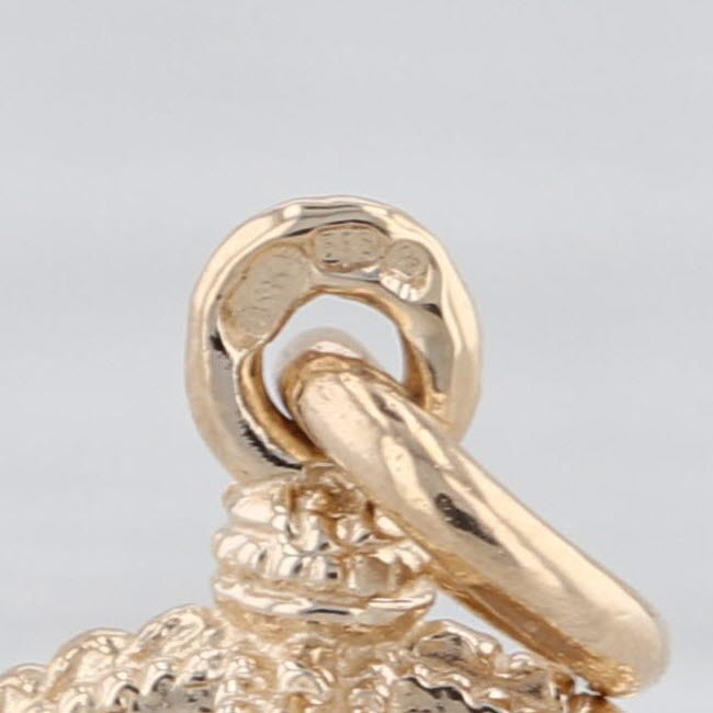 Ornate Crown Charm 14k Yellow Gold Small Pendant