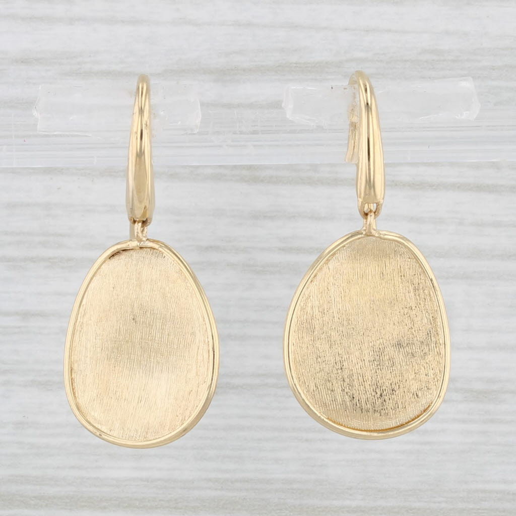 Light Gray Marco Bicego Lunaria Drop Earrings 18k Yellow Gold Hook Posts