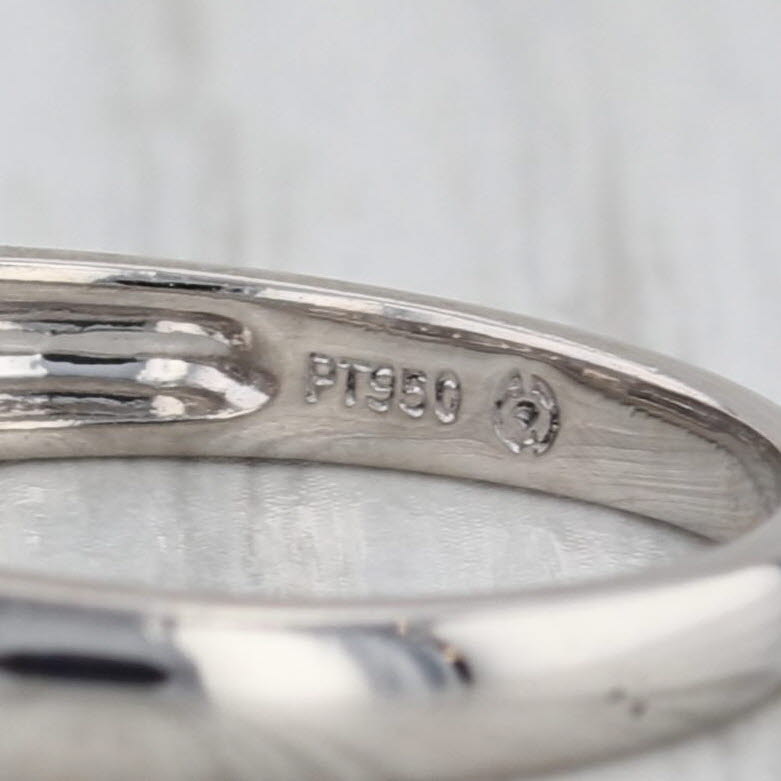 0.27ctw Diamond Wedding Band 950 Platinum Stackable Ring Size 6.5
