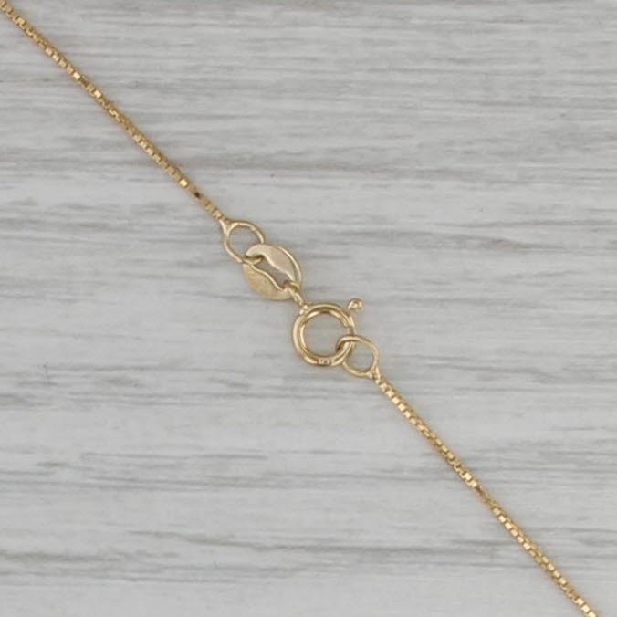 Fine Box Chain Necklace 18k Yellow Gold 19.75" 0.6mm