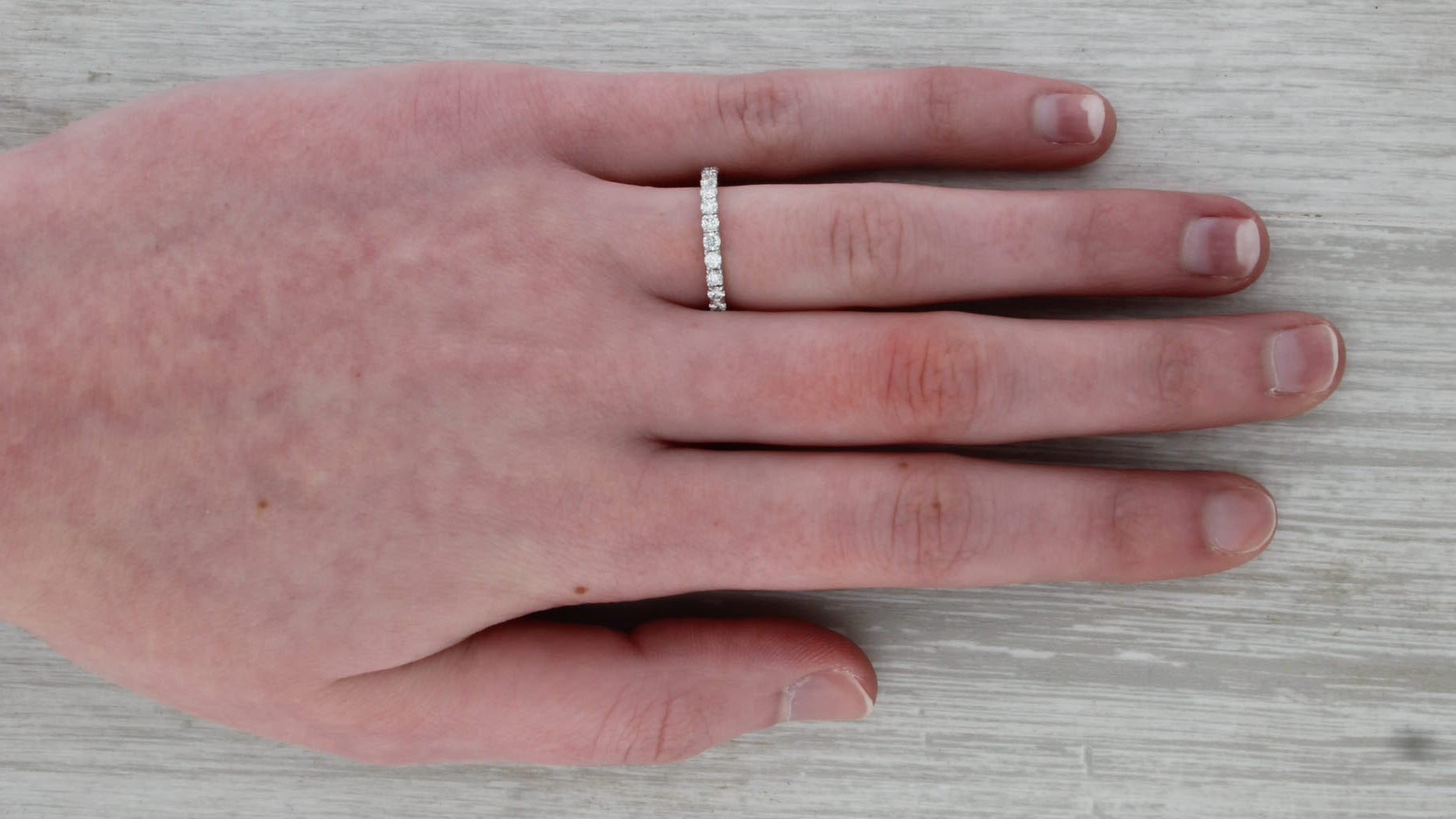 Spark 0.98ctw Diamond Eternity Band Ring Platinum Size 5.5 Wedding Anniversary
