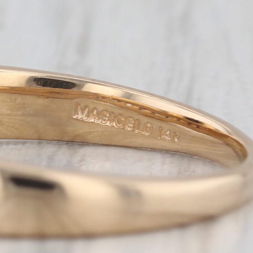 0.45ctw Curved Diamond Wedding Band 14k Gold Size 8.5 Anniversary Stackable