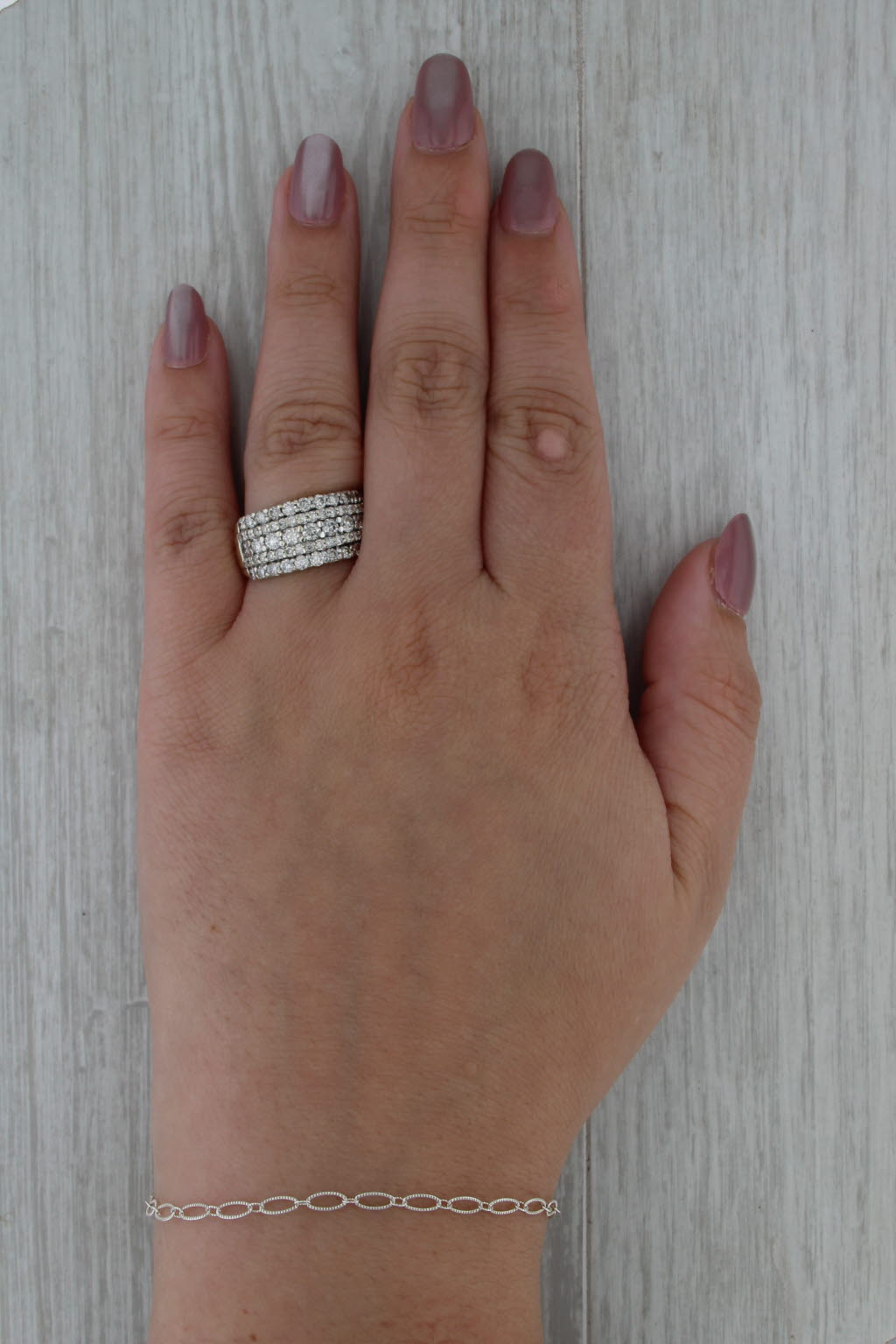 1.81ctw Diamond Multiband Ring 10k Yellow Gold Size 8 Anniversary Wedding