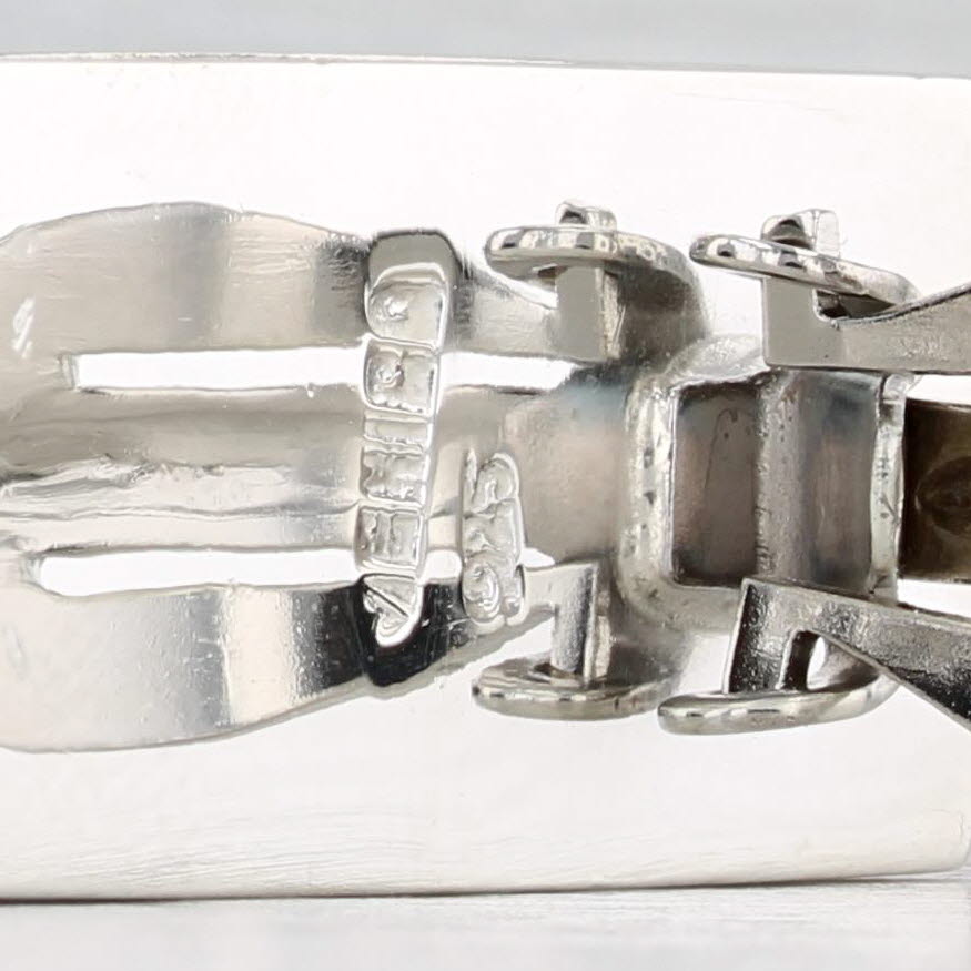 Light Gray Sterling Silver Vintage Clip On Earrings Mexico Statement Drops