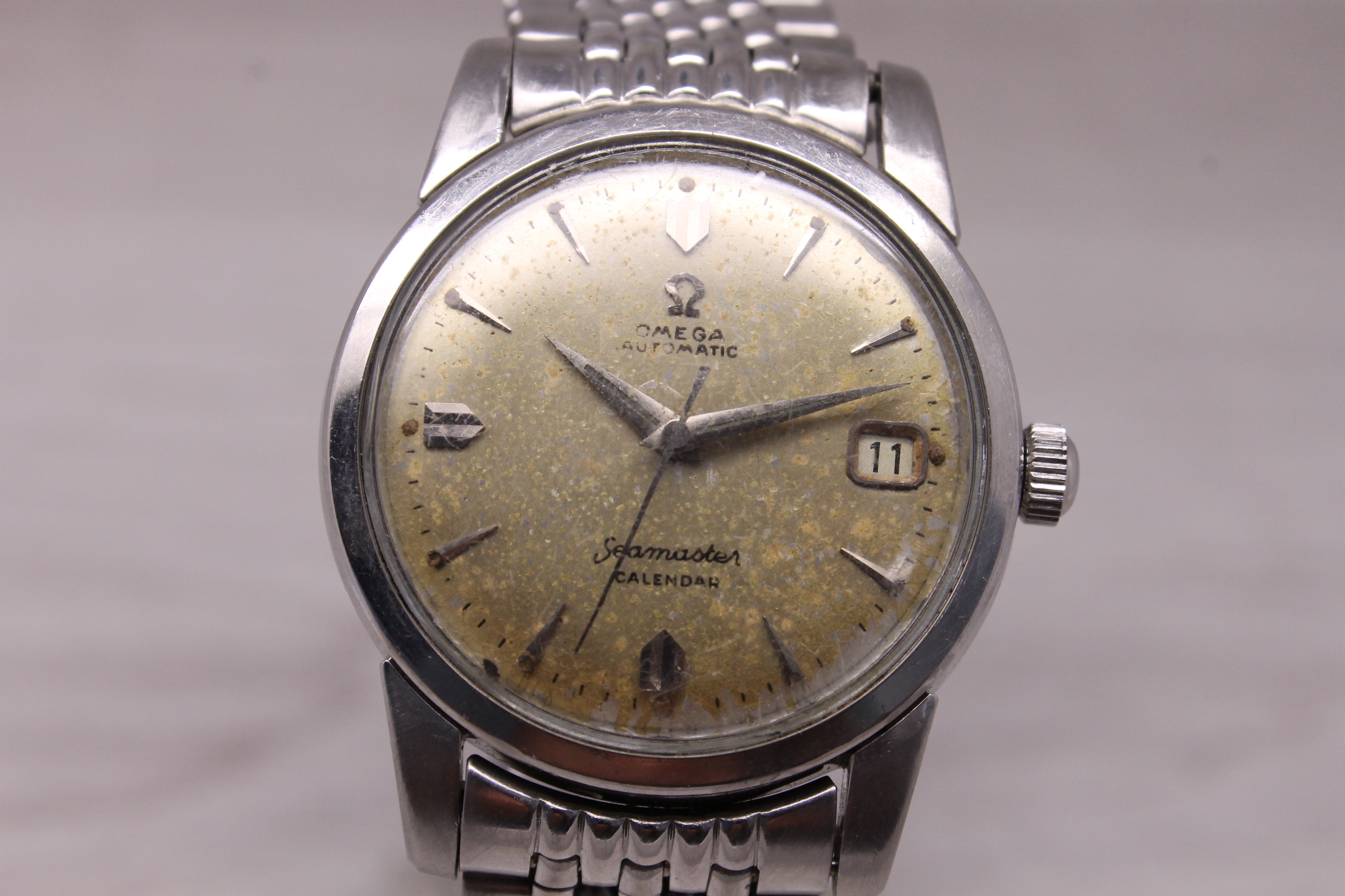 Vintage Omega Seamaster Calendar Mens 34mm Steel Automatic Watch 2846 c.503