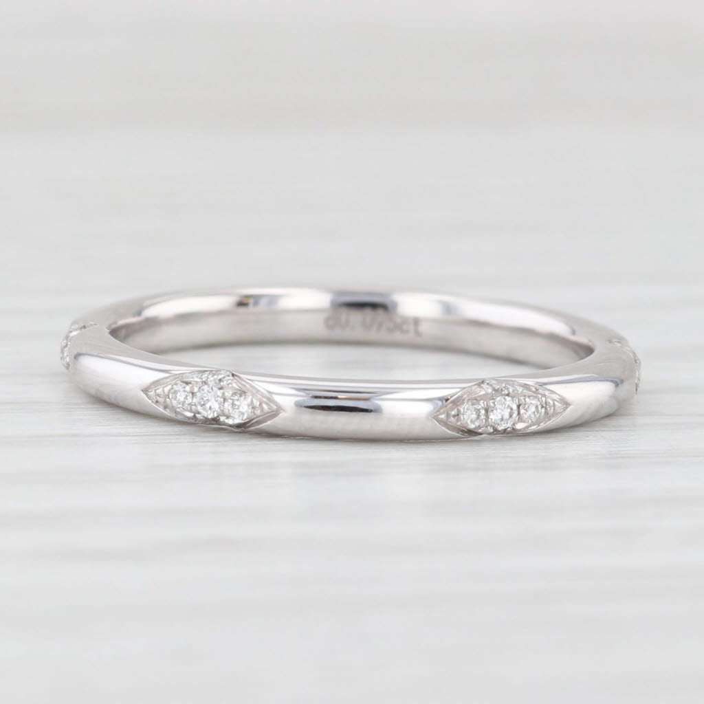 Light Gray New Diamond Wedding Band 14k White Gold Stackable Anniversary Ring Size 6.5