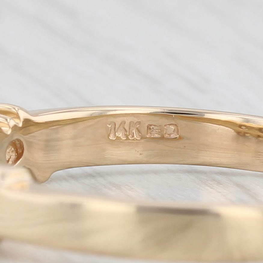 Light Gray 0.35ctw Diamond Wedding Band 14k Yellow Gold Size 12 Stackable Anniversary Ring