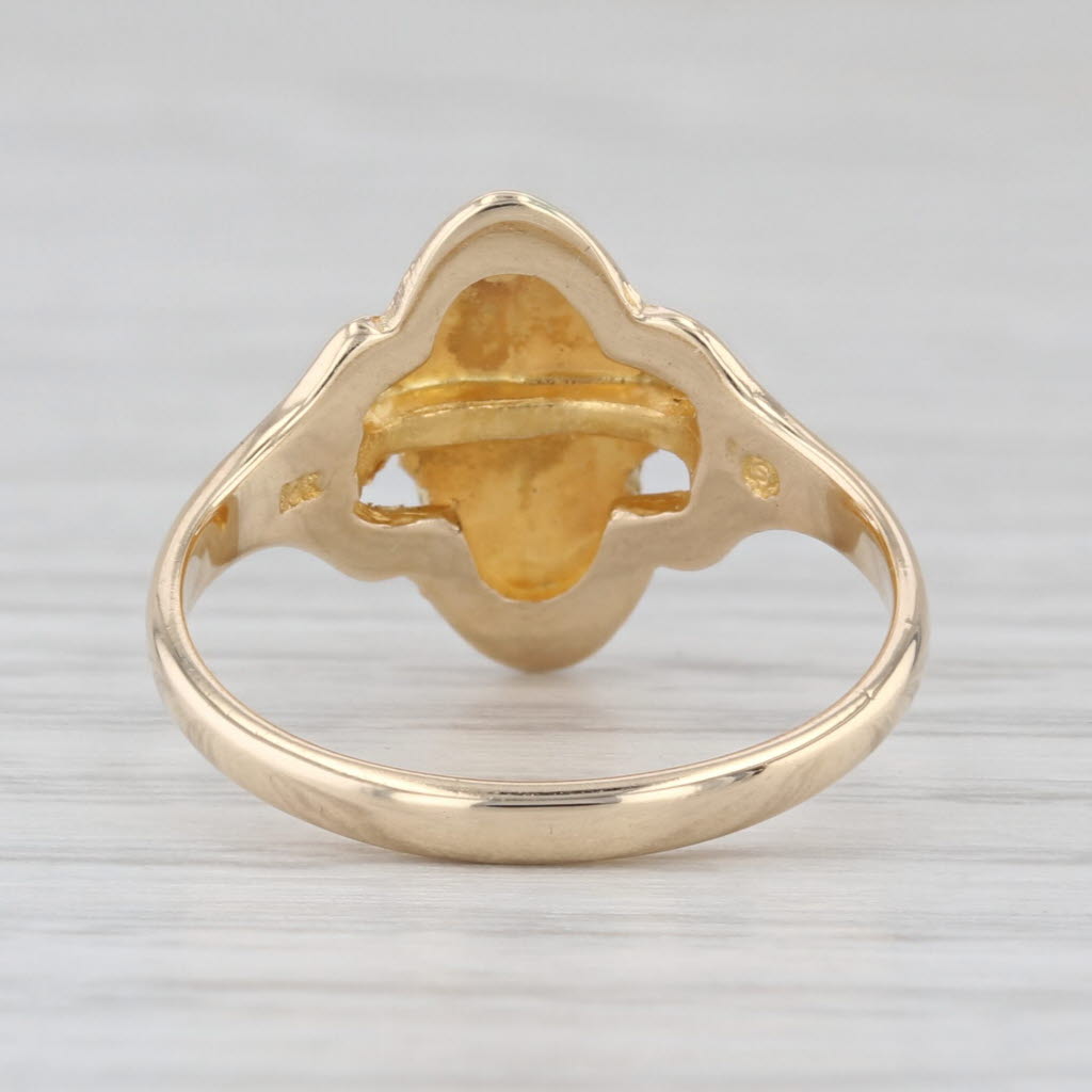 Stamper Black Hills Gold Leaf Ring 10k Yellow Rose Green Gold Size 5.75