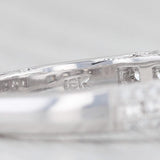 Light Gray New Tacori 0.52ctw Diamond Semi Mount Engagement Ring 18k White Gold Size 6.5