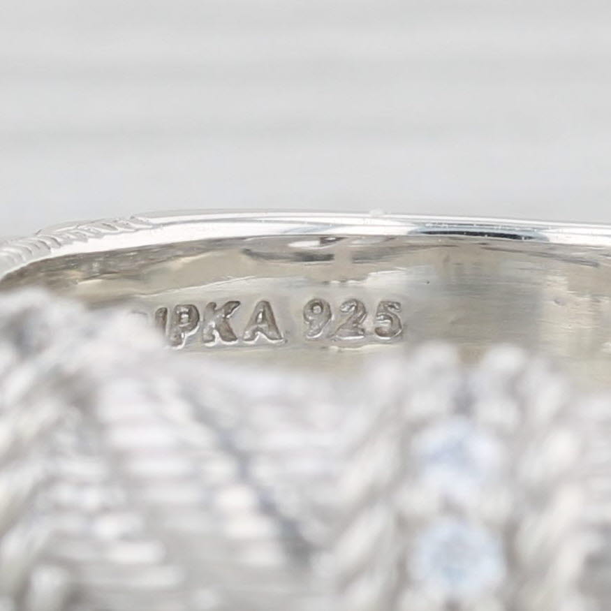 Light Gray Judith Ripka 0.22ctw Cubic Zirconia Ring Sterling Silver Size 7 Stackable Band