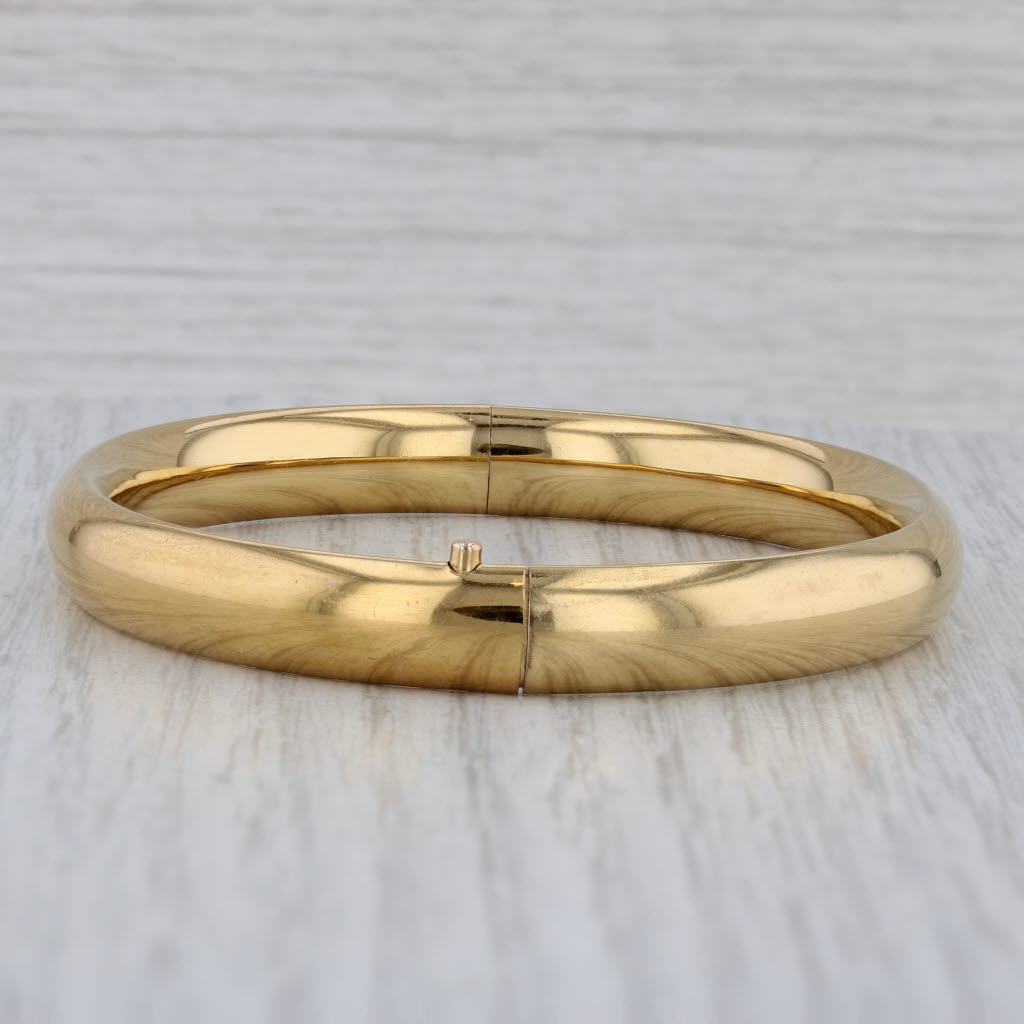 Gray Vintage Carl Art Bangle Bracelet Gold Filled 7" 8.3mm