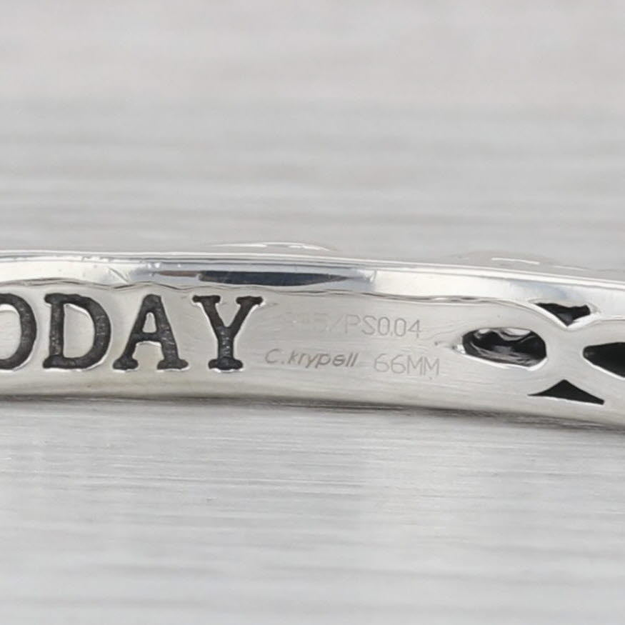 Gray Charles Krypell I Love You Today Sapphire Bangle Bracelet Sterling Silver