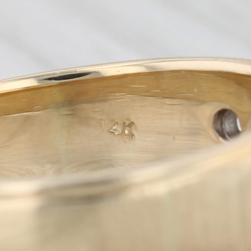 Gray 0.25ctw Diamond Ring 14k Yellow Gold Size 9.5 Men's Wedding Band