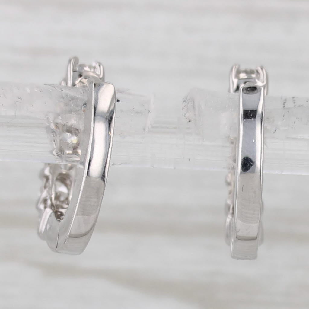 Gray Roberto Coin 0.70ctw Diamond Hoop Earrings Box 18k Gold Single Line Oval Hoops