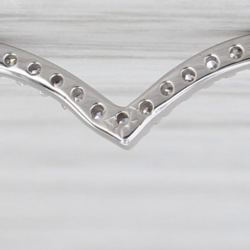 0.20ctw Diamond Openheart Pendant 14k White Gold 18" Rope Chain