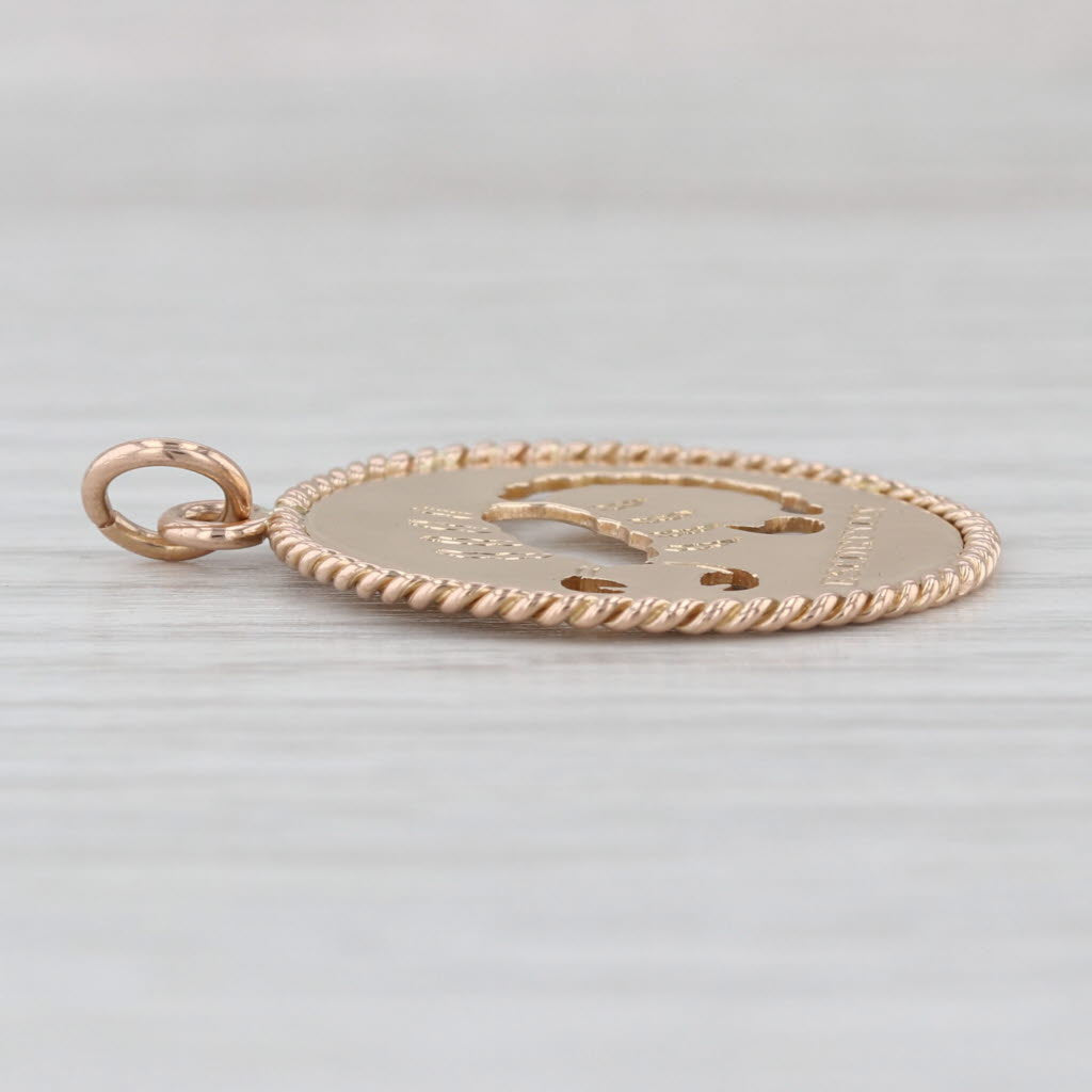 Escorpion Scorpio Zodiac Sign Pendant 18k Gold Astrology Charm Medallion
