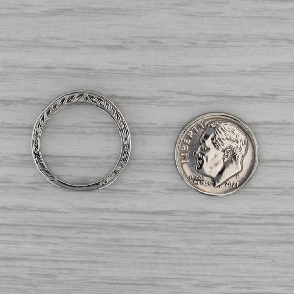 0.33ctw Diamond Wedding Band 950 Platinum Size 6.5 Stackable Anniversary Ring