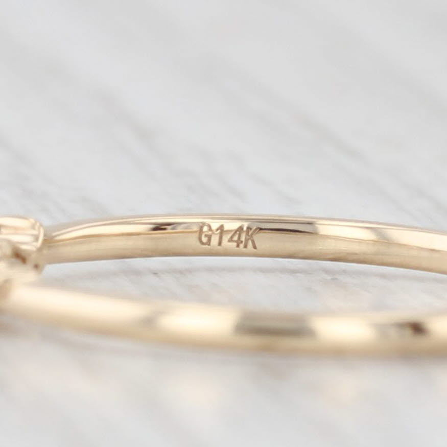 Light Gray New Diamond Wedding Band 14k Yellow Gold Stackable Anniversary Ring 6.5