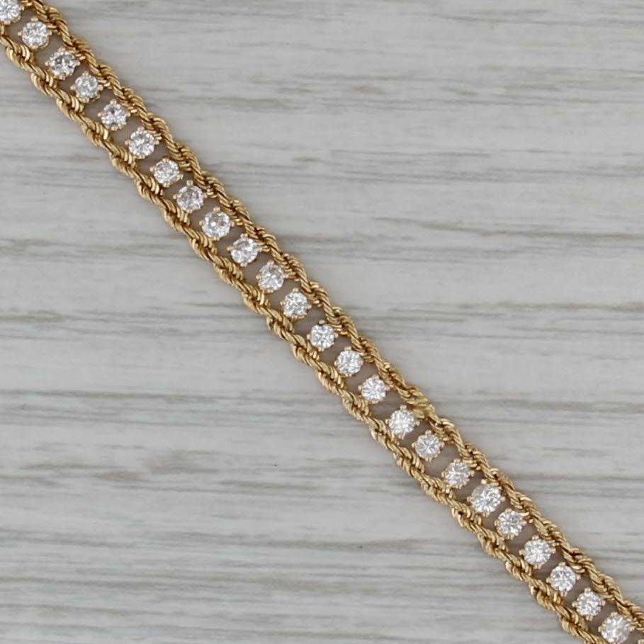 1.50ctw Diamond Tennis Bracelet 14k Yellow Gold 7"