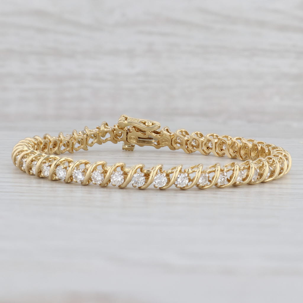 Diamond Tennis Bracelet 18k Yellow Gold