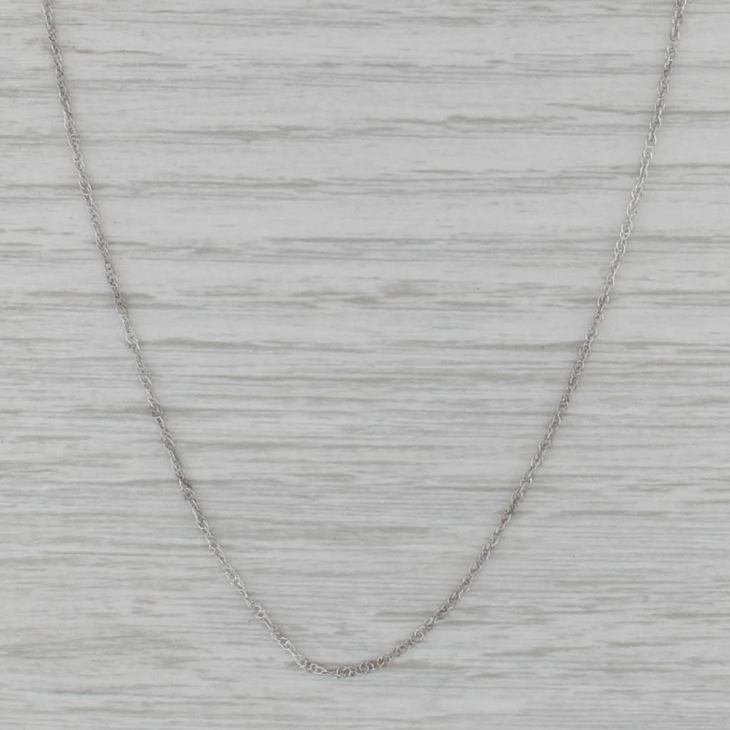 Fine Rope Chain Necklace 14k White Gold 18.5" 1.1mm