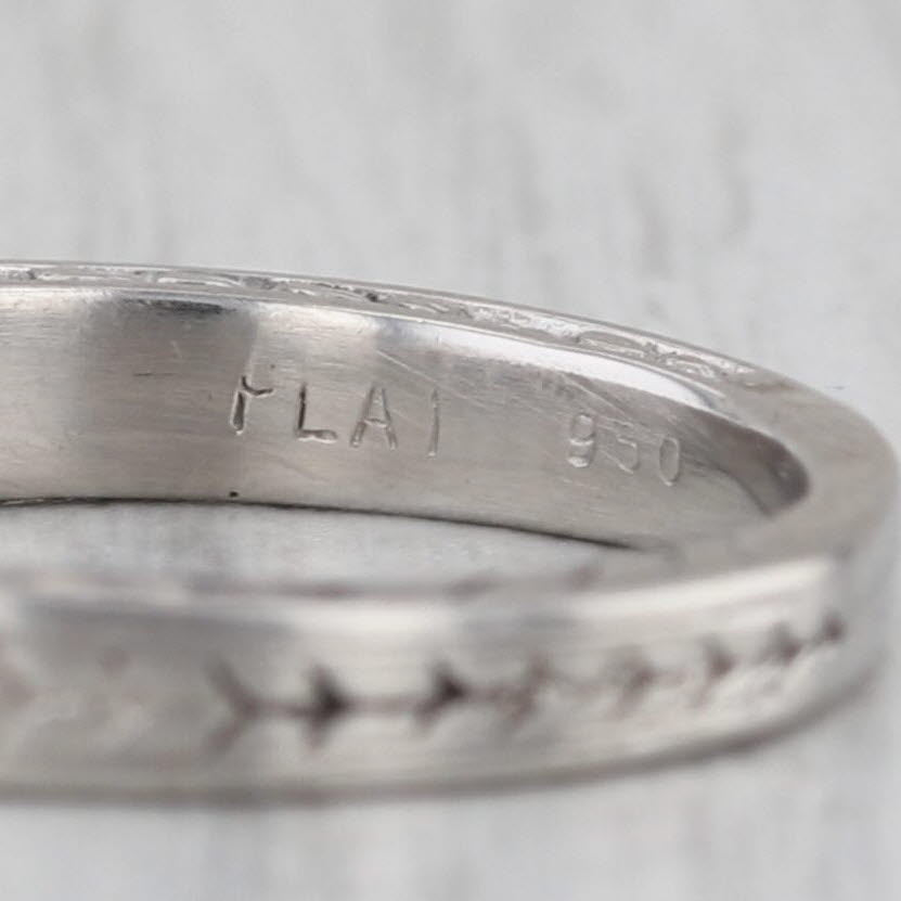 0.33ctw Diamond Wedding Band 950 Platinum Size 6.5 Stackable Anniversary Ring