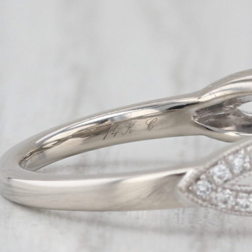 Neil Lane 0.37ctw Diamond Halo Engagement Ring 14k White Gold Size 6.75