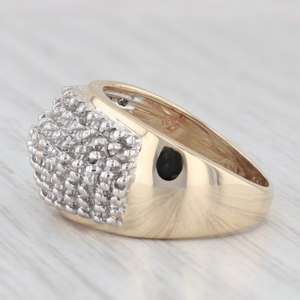 Light Gray 1ctw Diamond Cluster Ring 14k Yellow Gold Size 6.75