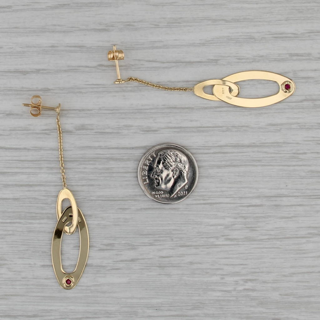 Roberto Coin Chic & Shine Dangle Earrings 18k Yellow Gold Drops