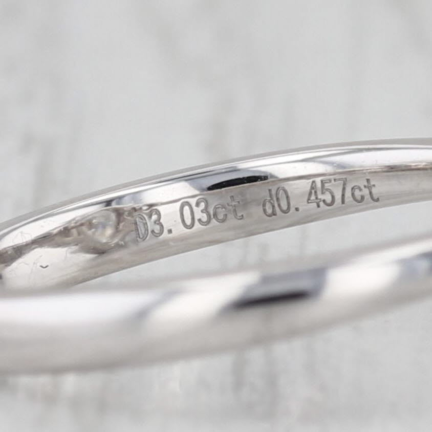 New IGI 3.49ctw Oval 3-Stone Lab Grown Diamond Engagement Ring 14k White Gold