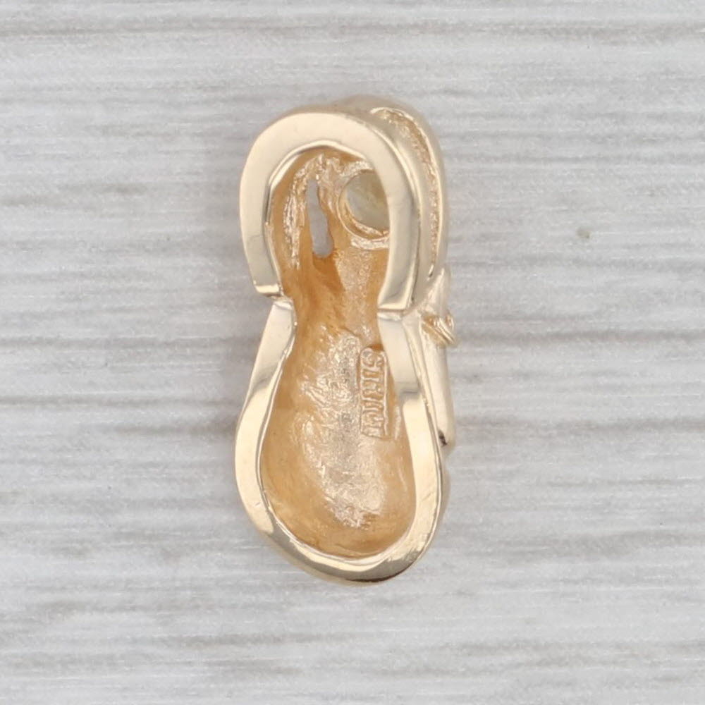 Gray 0.10ct Citrine Solitaire Baby Shoe 10k Yellow Gold November Birthstone