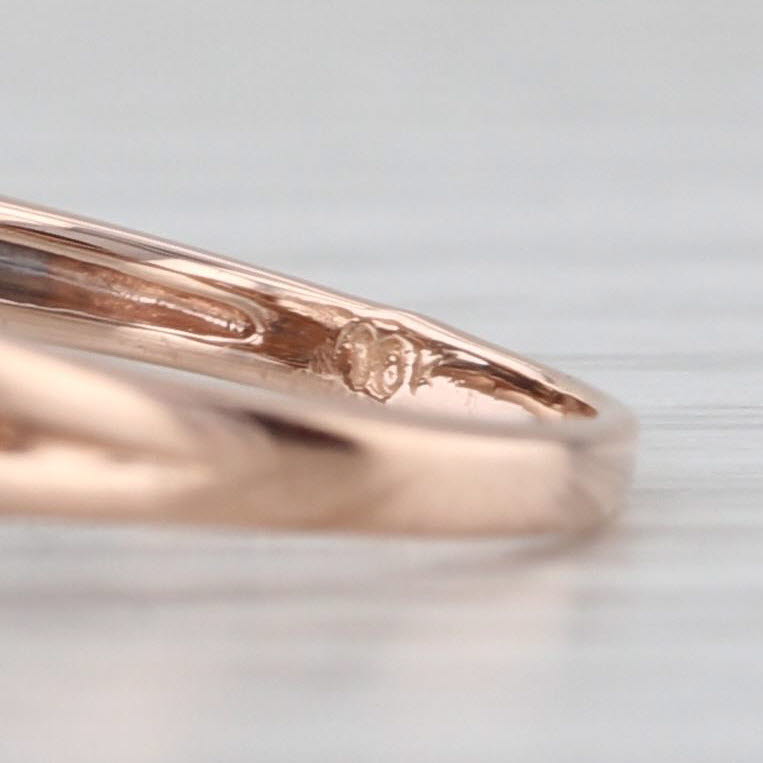 1.19ctw Morganite Diamond Halo Tanzanite Ring 10k Rose Gold Size 5 Engagement