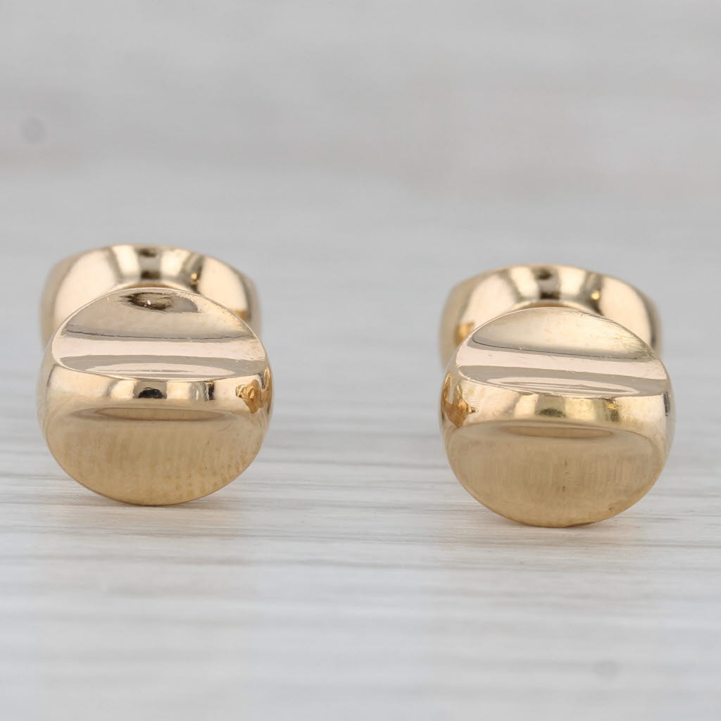 Gray Vintage Van Cleef Arples French Cuff Links 18k Yellow Gold Vintage Serialized