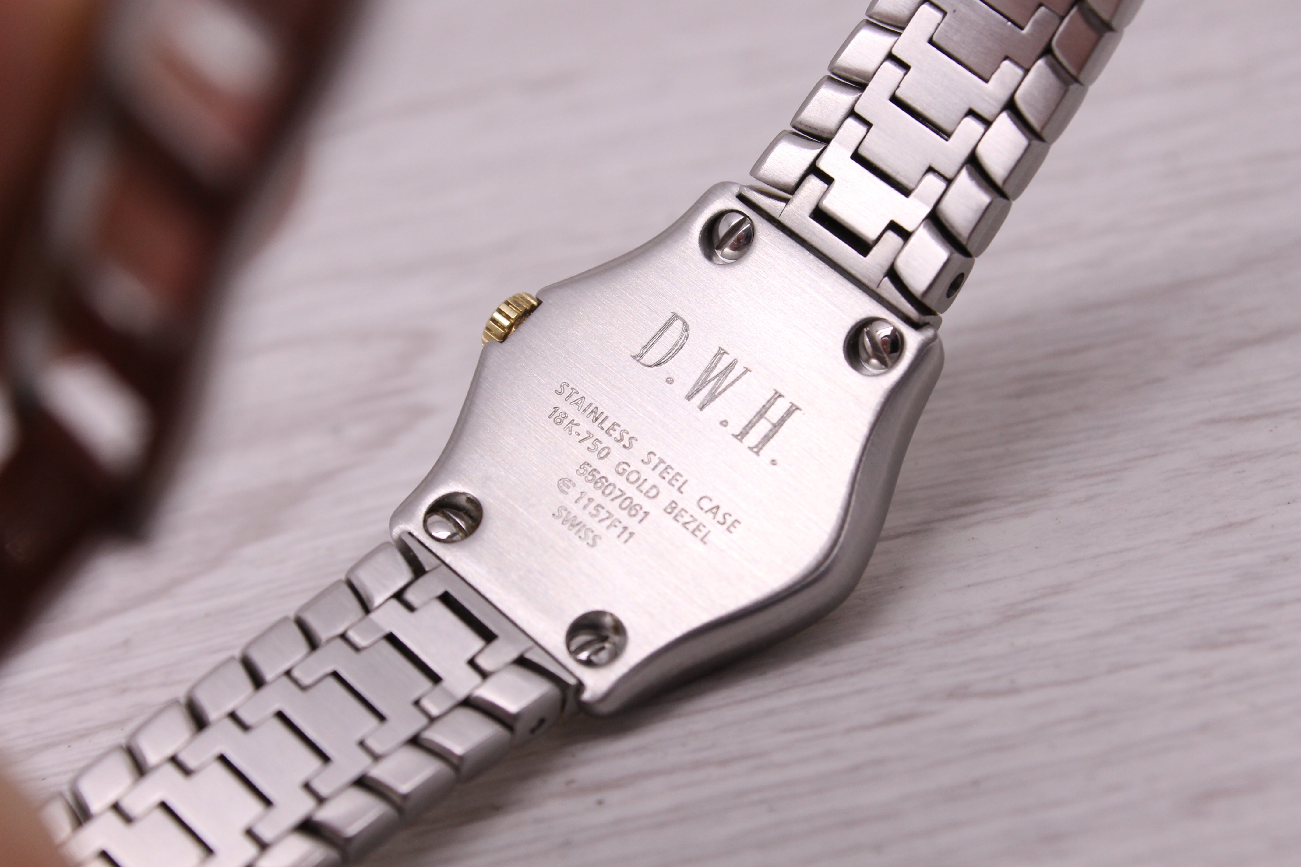 Gray Ebel Ladies Classic Wave Steel & 18k Quartz Watch MOP Diamond Dial MINT w Box