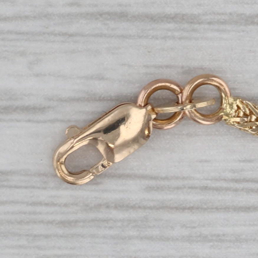 6.75" 3ctw Garnet Bracelet 14k Yellow Gold Herringbone Chain
