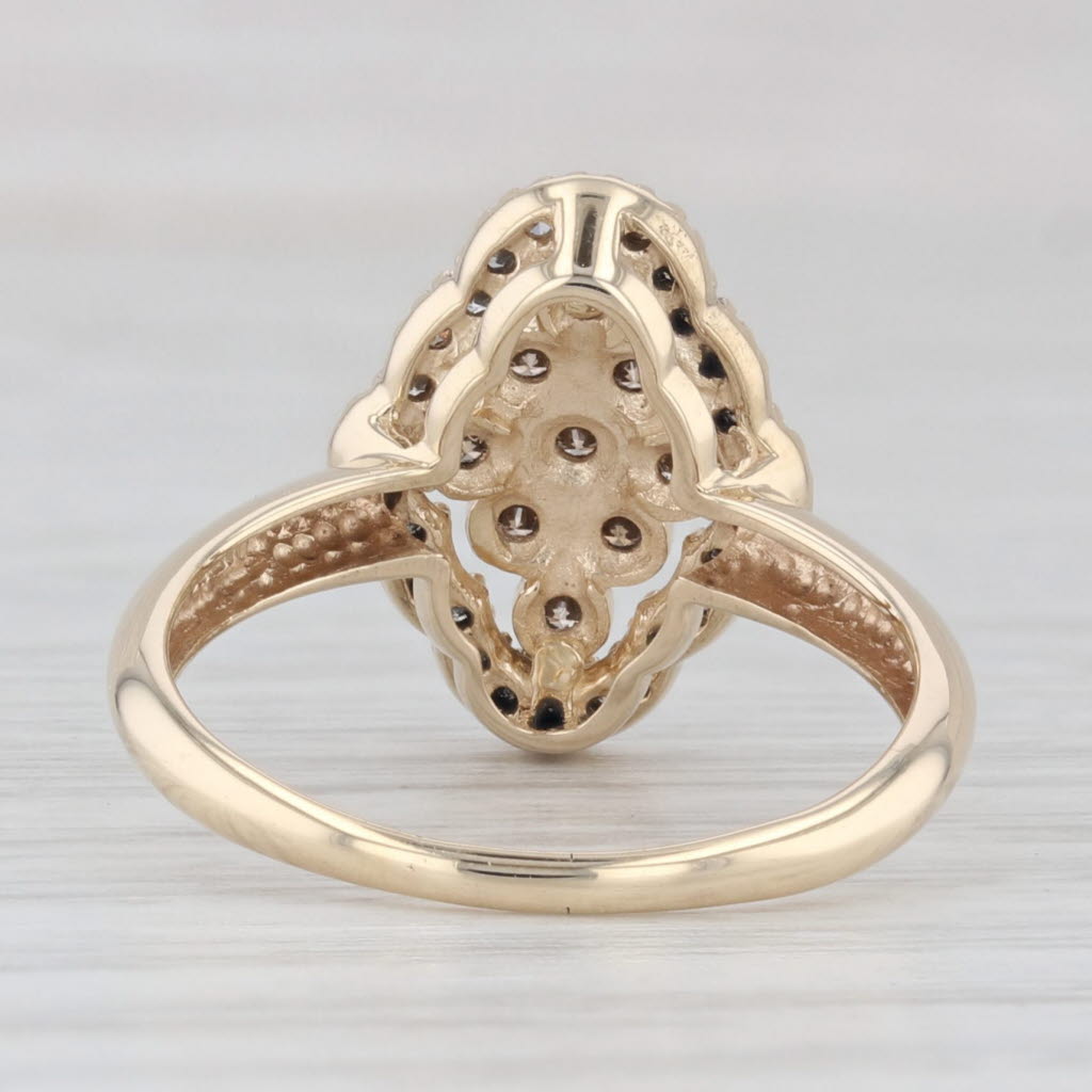 Light Gray 0.20ctw Brown White Diamond Ring 14k Yellow Gold Size 5.25