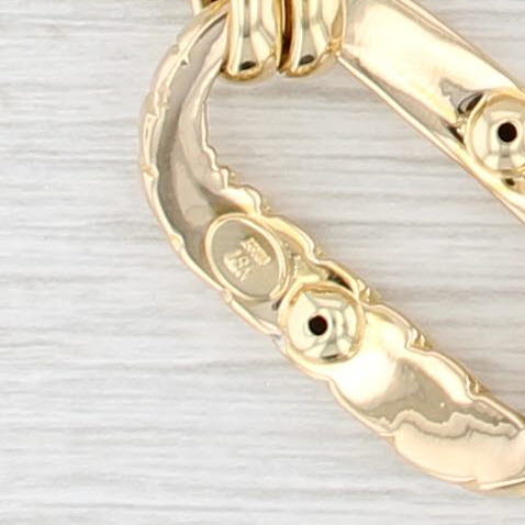 Sapphire Oval Link Statement Bracelet 18k Yellow Gold 7" 19.4mm