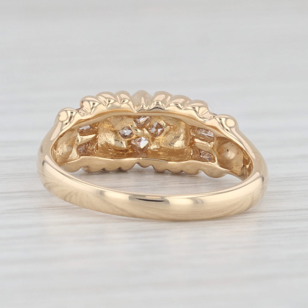 Light Gray 0.50ctw Diamond Ring 18k Yellow Gold Size 6.25